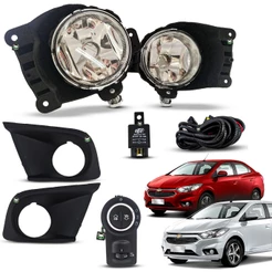 Kit Farol Auxiliar de Milha Com Moldura Prisma LT 2018 2019