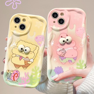 Capa 3D Lovely SpongeBobs Patrick Wave Para Redmi 13C 12C 10C 9A 9C 9T A1 A2 Nota 12s 11 10 Pro 9 8 Macia De TPU