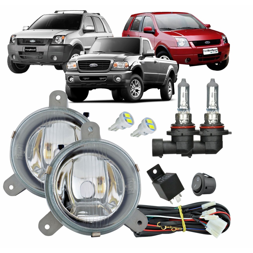 Kit Ford Milha Vidro + Chicote Ranger 2005 A 2011 E Ecosport 2003 A 2007 Com Lampadas