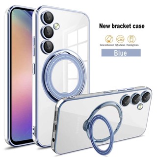 Para Samsung Galaxy A14 A24 A34 A54 A13 A23 A53 A52 A12 Caixa 360 ° Suporte Magnético Magsafe Sem Fio Carga Cobertura Macia