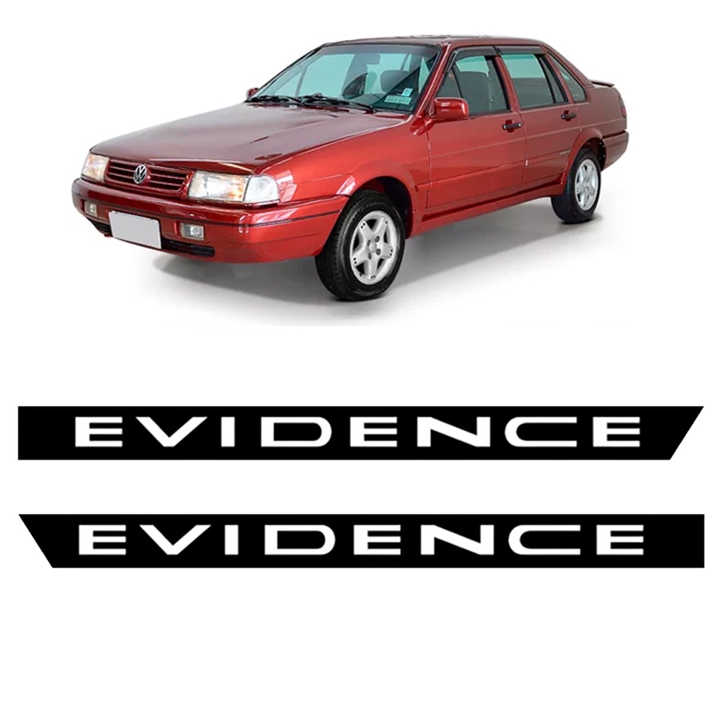 Par Emblema Adesivo Evidence Santana Antigo