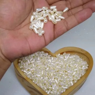Pérola Gota c/ Furo Finalização de tiaras 6x14mm Artesanato DIY Acabamento em Oferta na Shopee