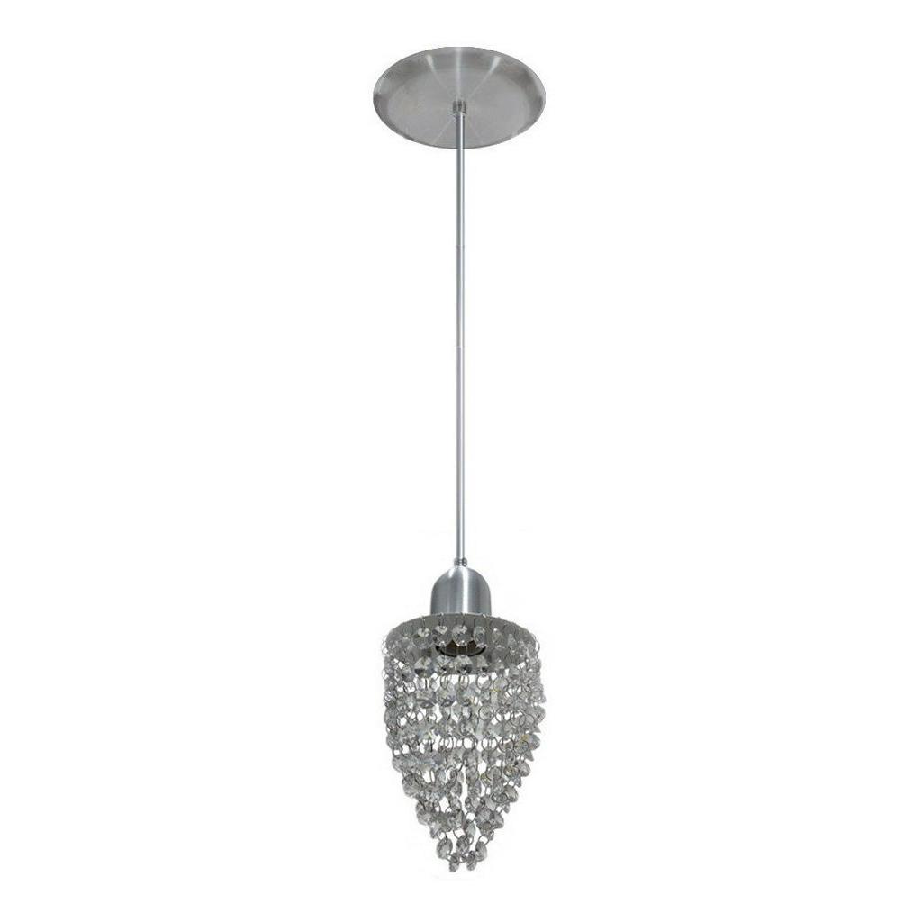 Lustre Luminaria Pendente De Cristal - 154 Pedras De Cristal