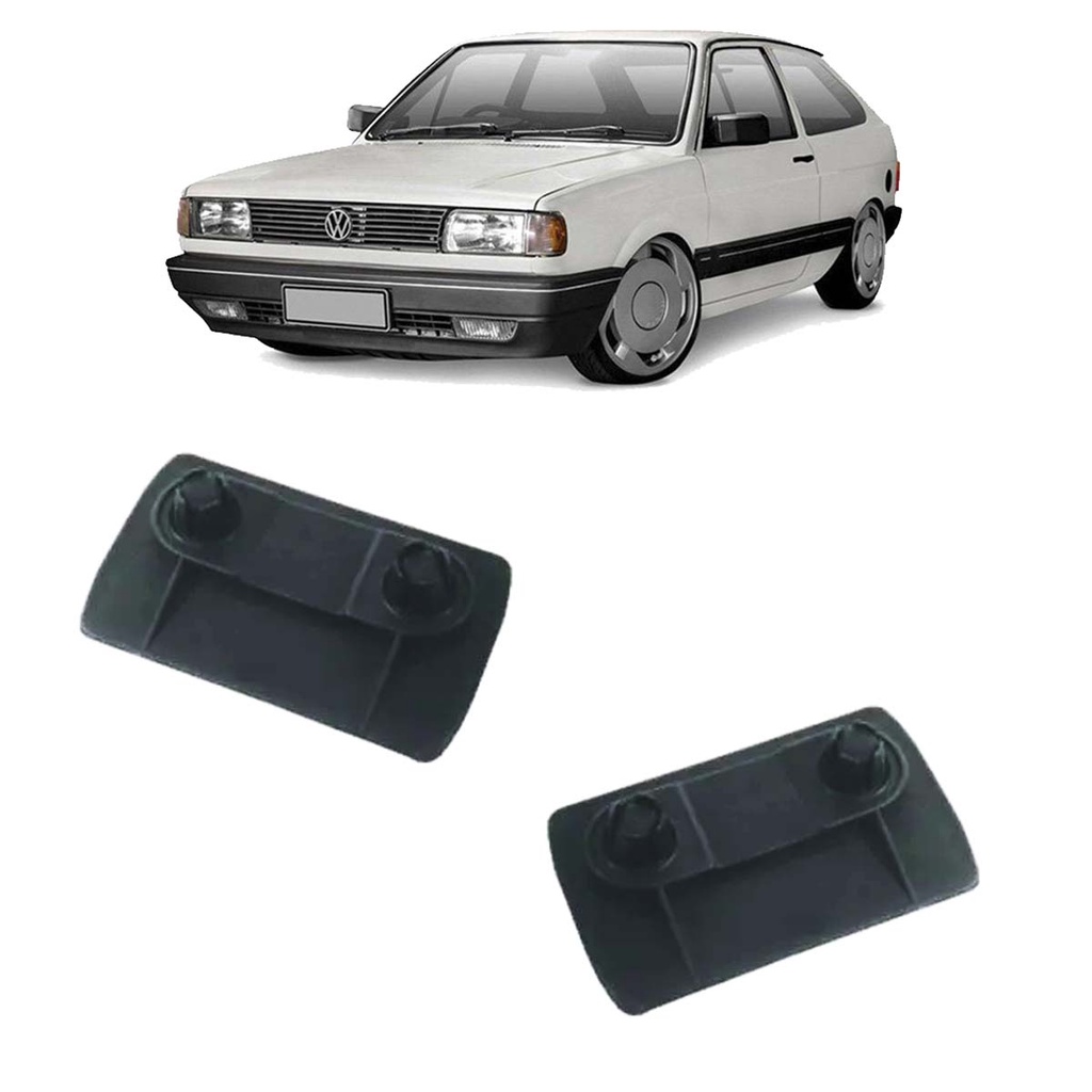 Par Suporte Parachoque Gol G1 Quadrado 87 88 89 90 91 92 93 94 Preto