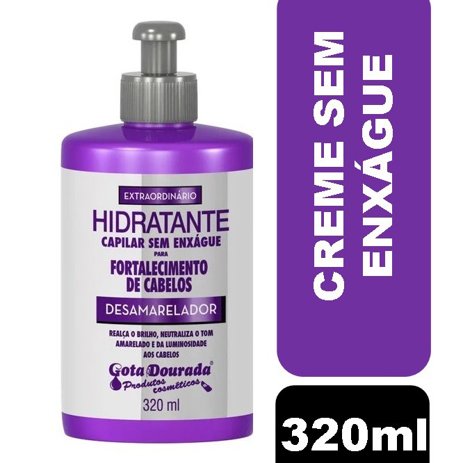 Creme sem Enxágue Gota Dourada Desamarelador - 320ml