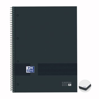Caderno capa dura universitário 1x1 80 folhas 90g Preto Oxford