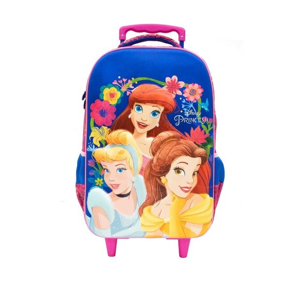 Mochila Rodinha Carrinho Princesas Disney G Xeryus Infantil