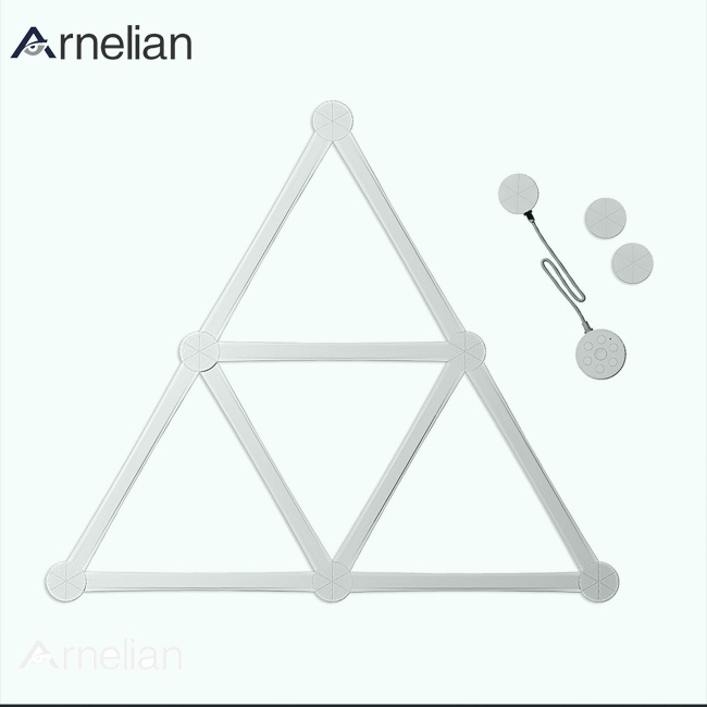 arnelian Smart WiFi RGB Linhas De Luzes De Parede LED 16M + Controle Remoto Colorido APP Control Dimmable Music Sync Light Bars Kit