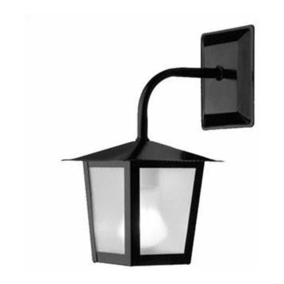 ILUMINAÇÃO LED LUMINÁRIA ARANDELA COLONIAL QUADRADA AÇO PRETA (L-2-) IDEALL
