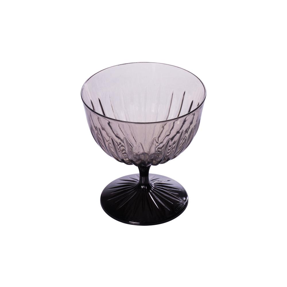 Taça Sobremesa Lapidada 350 ml Fumê em Oferta na Shopee