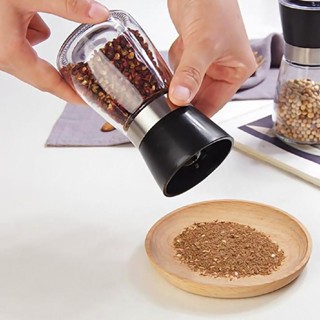 Moedor De Pimenta Tempero Sal Especiarias Triturador Manual Vidro