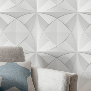 10 Placas PVC 3d Revestimento de Parede Decorativa Dakar Alto relevo Quarto Sala Cozinha 25cm x 25cm em Oferta na Shopee