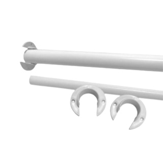 KIT VARÃO ROSETA DE AÇO 1,00 METRO 19MM COM PINTURA ELETROSTÁTICA em Oferta na Shopee