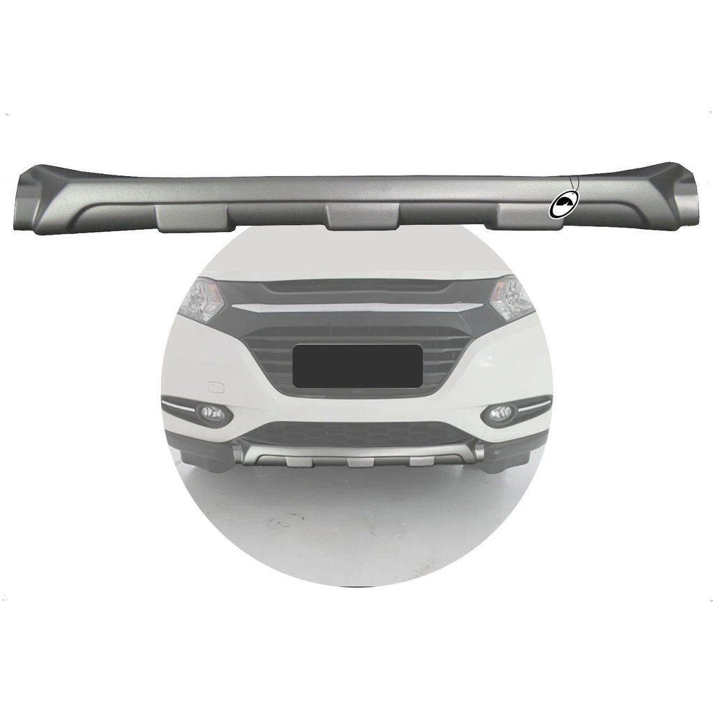 Protetor Dianteiro de Para-Choque TG Poli HRV 2015 2016 2017 2018 - Prata Aluminium