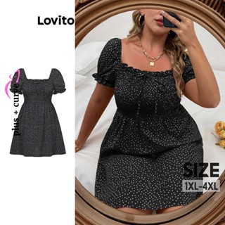 Lovito Vestido Plus Size Curvo Elegante Ditsy Floral Com Bata Para Mulheres LBL07114