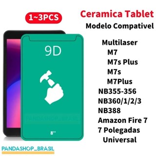 Película ceramica para Tablet Gel Multilaser com Indução Inteligente, 3D 9D, Adequado para M7S, M7Plus, NB355, NB360, NB388, Amazon Fire 7