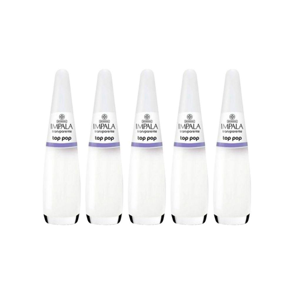 Kit Esmalte Impala Transparente Top Pop (5 unidades) em Oferta na Shopee