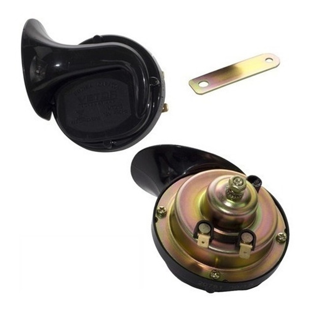 Buzina Caracol Universal Carro Caminhão Ônibus 12v + Suporte em Oferta na Shopee