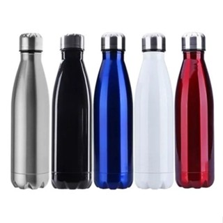 Garrafa 600ml Semi Termica de Aluminio Brilhosa com Tampa de Rosca - GA4 - BESTMIX