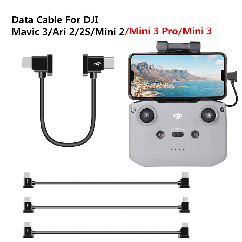 Cabo De Dados De Controle Remoto Para DJI Mavic Mini/SE/2 Pro/Air/Spark/Type-C Micro USB IOS ConnectorLine