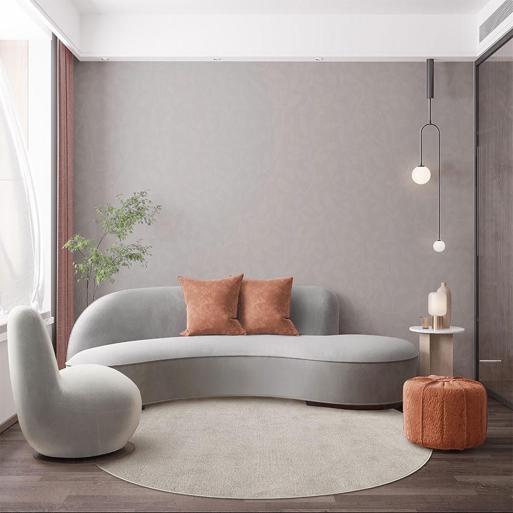 Tapete Relex N Marfim 130xRedondo Tapetes São Carlos em Oferta na Shopee