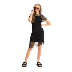 Vestido Juvenil com Sobreposição Gloss