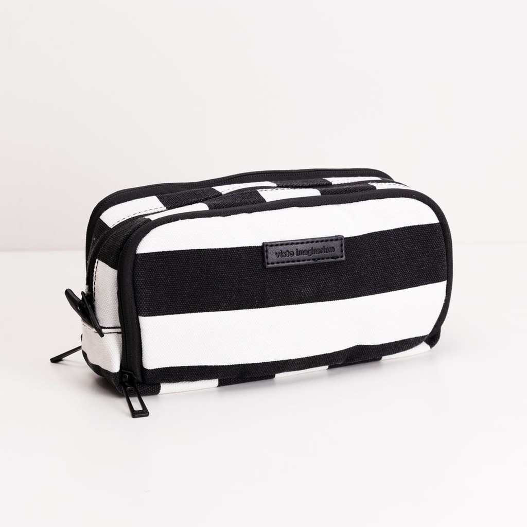 Estojo bolsos canvas listrado - Imaginarium em Oferta na Shopee