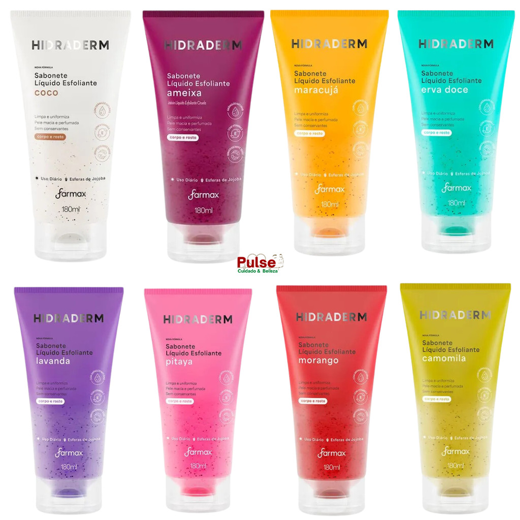 Sabonete Esfoliante Hidraderm Farmax  Corpo e Rosto - 180ml em Oferta na Shopee