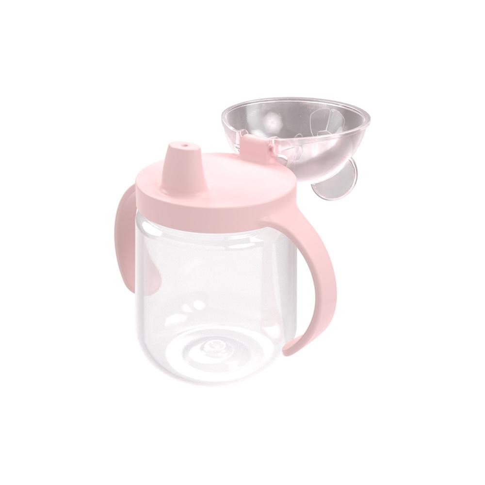 Caneca de Treinamento com Bico 350 ml Ursa Rosa Plasútil - Mom & Baby