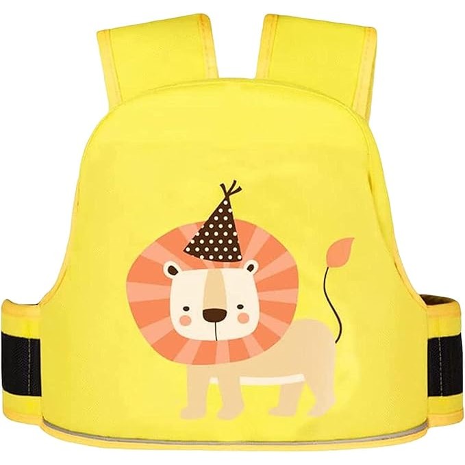 Colete Cinto Segurança Infantil Universal Garupa Moto Motocicleta Bicicleta Criança Unissex Amarelo Ajustável Conforto