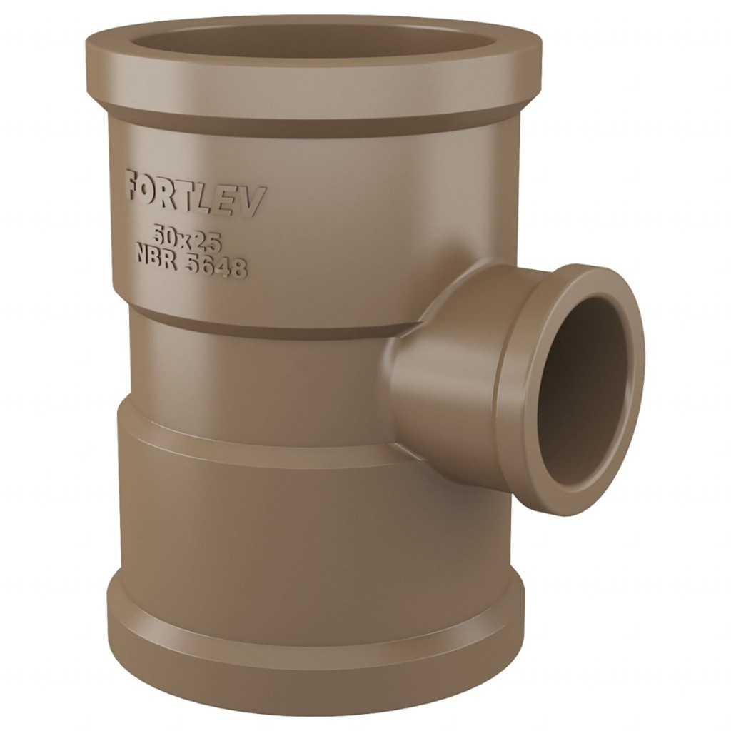 Kit com 10 Te Reducao Soldavel 50mm X 25mm Fortlev em Oferta na Shopee