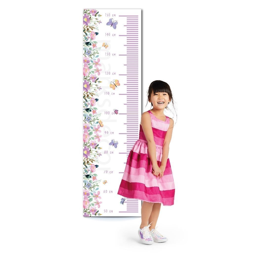Régua de Crescimento Infantil  Borboletas e Jardim  Adesivo De Parede Infantil Decoração Quarto Menina em Oferta na Shopee