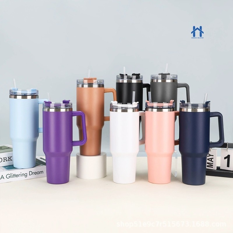 Copo Térmico Garrafa 1200ml Com Tampa e Canudo ideal para Hidratação