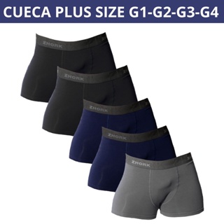 KIT 5 CUECAS BOX BOXER PLUS SIZE EXTRA GRANDE G1 G2 G3 G4 ORIGINAL ZHORK em Oferta na Shopee