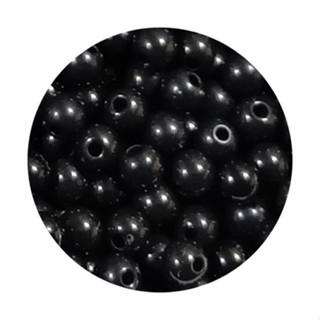 400 peças miçanga bola lisa 4mm preta ideal para bijuterias, colares e pulseiras em geral