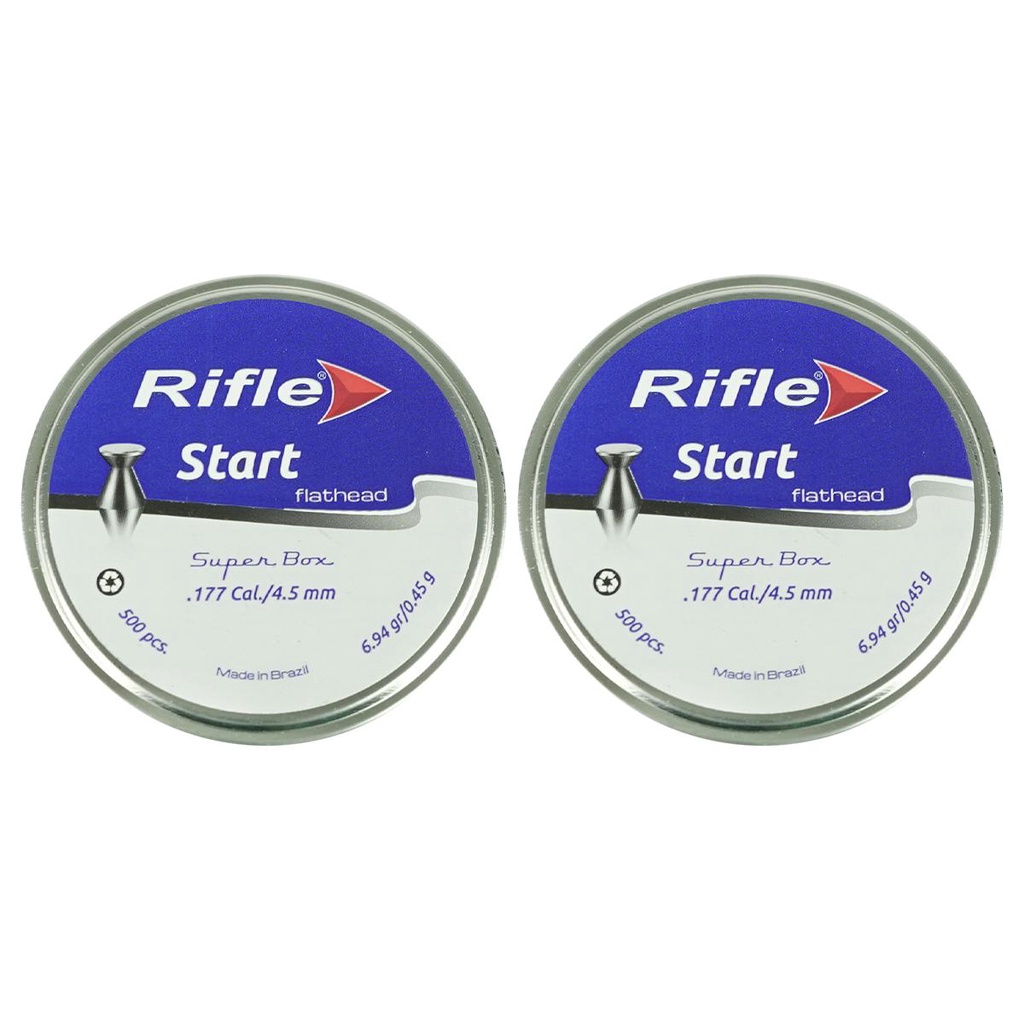 2un Chumbinho 4.5mm Rifle Start Flathead - 500un em Oferta na Shopee