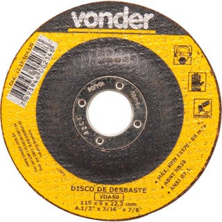 Disco de Desbaste 114,3x5,0x22,22 para Aço Carbono Vda50 Vonder em Oferta na Shopee