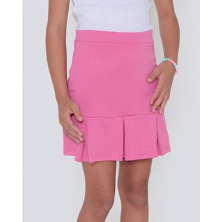 Saia Malha Juvenil Evasê Rosa