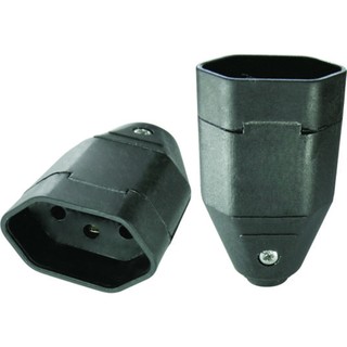 Plugue Fêmea Preto 10a 2 Pólos + Terra Radial 1501.133