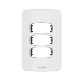 Placa 4X2 3 módulos com suporte Gracia branco Alumbra