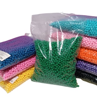 Miçanga Bolinhas leitosas Colorida miçangas bola 06 mm furo passante 2mm 100G ( 1000 Unidades) em Oferta na Shopee