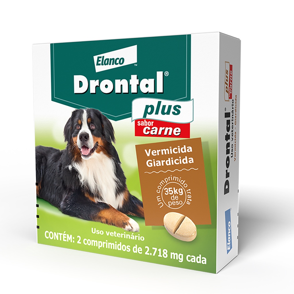 Vermífugo Drontal Plus Cães C/ 2 Comprimidos 35kg
