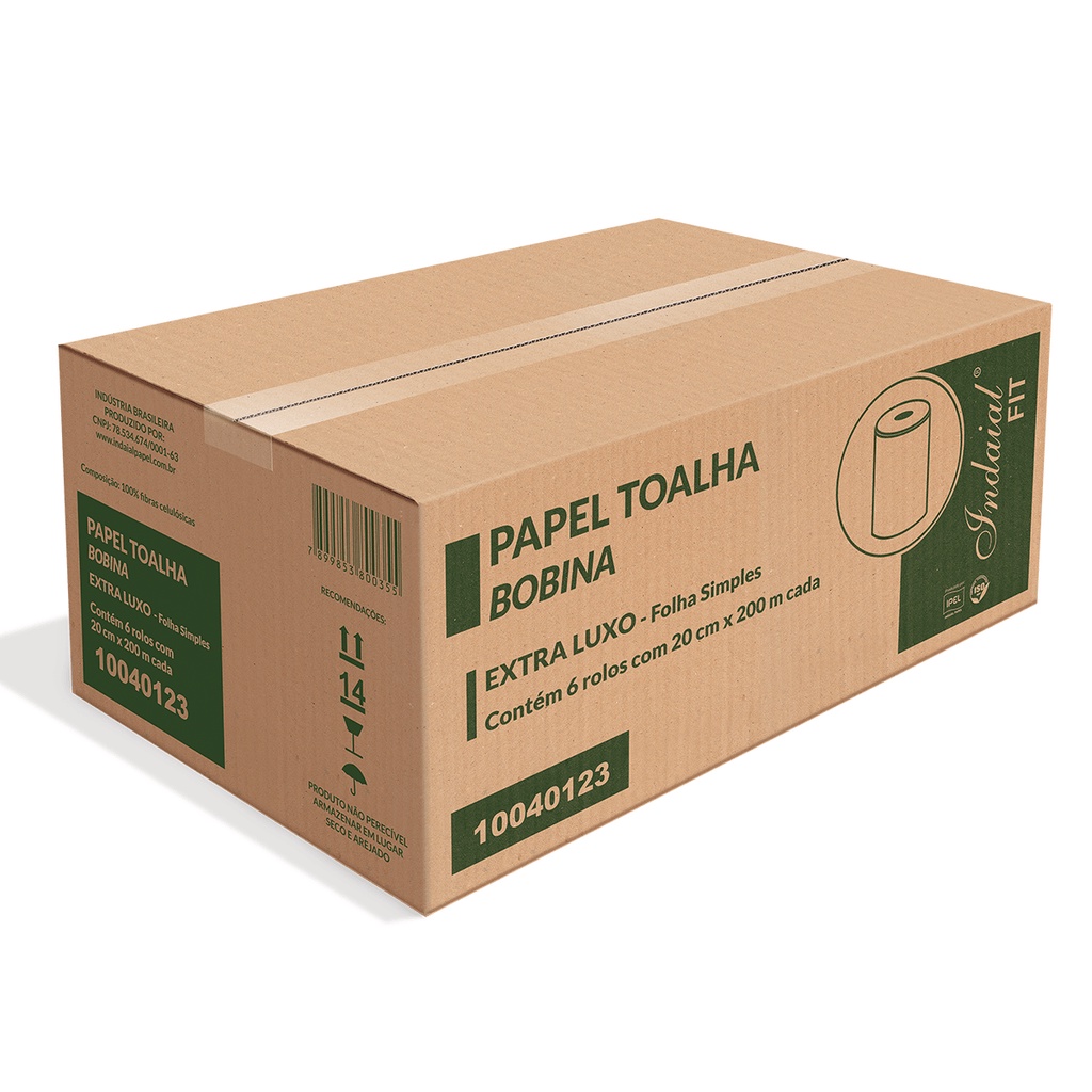 Papel Toalha Bobina Fit Extra Luxo 6x200m Ipel - Home & Living