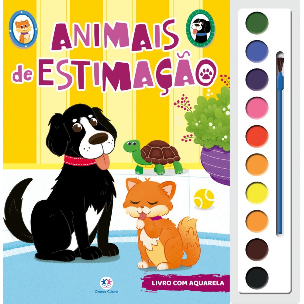 Livro Aquarela Animais de estimação