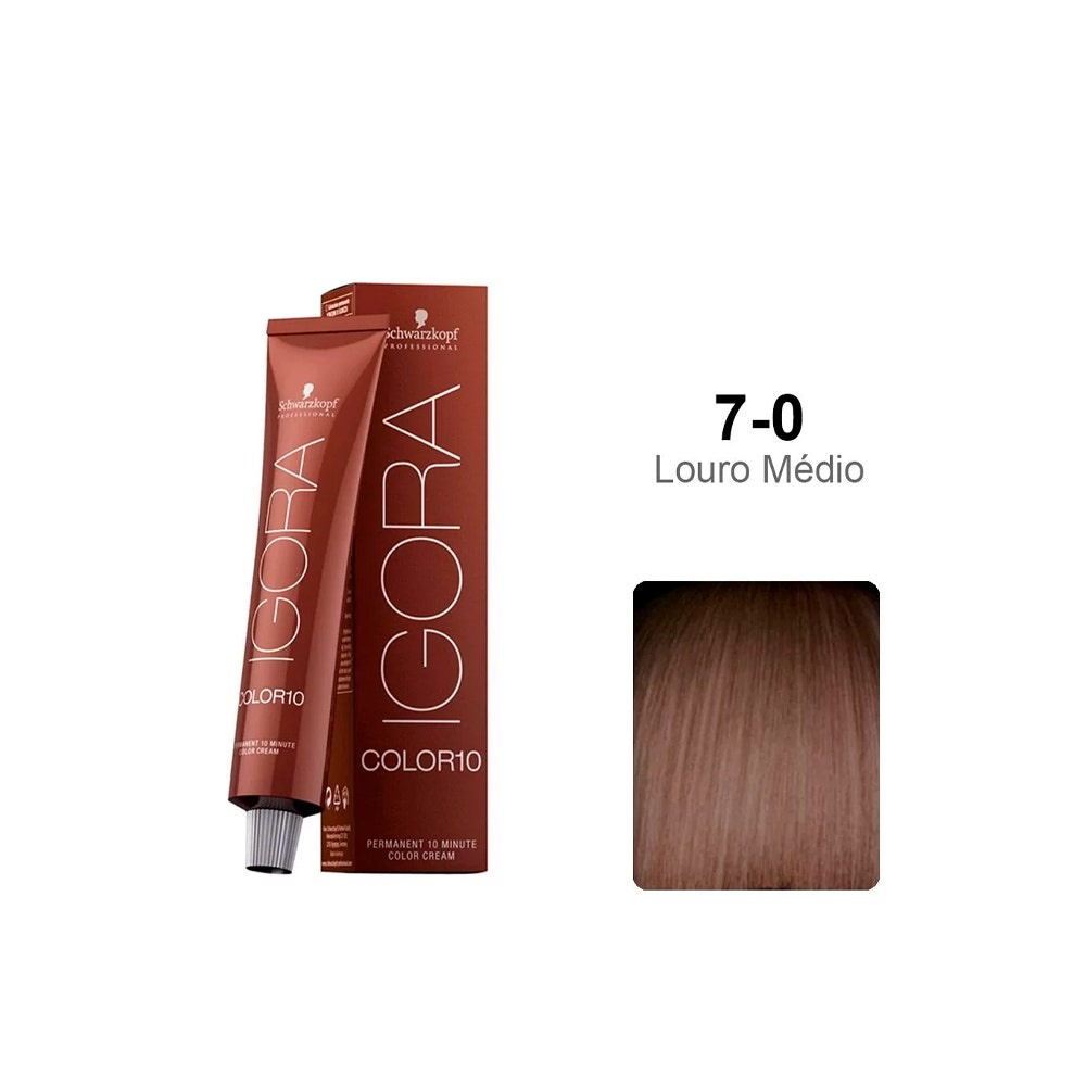 Tintura Schwarzkopf Igora Color10 7.0 Louro Médio em Oferta na Shopee