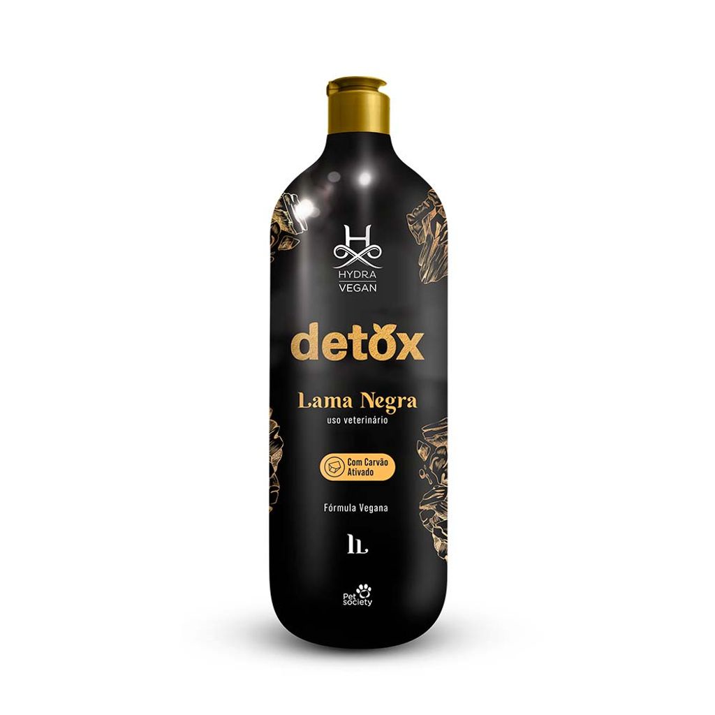 Lama Negra Pet Cachorro Gato Hydra Vegan Detox 1L Limpeza Profunda