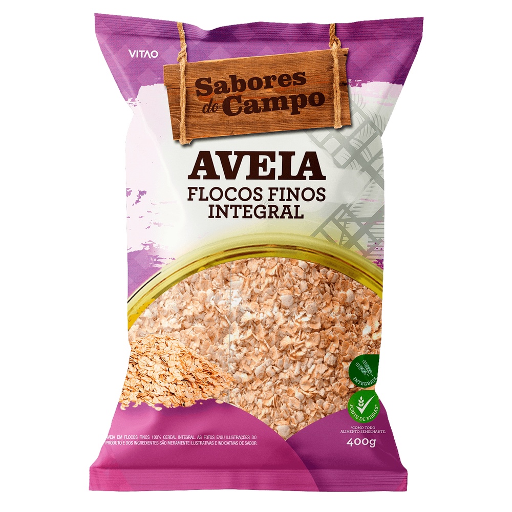 Aveia Flocos Finos Integral Sabores do Campo 400G - Food & Beverages