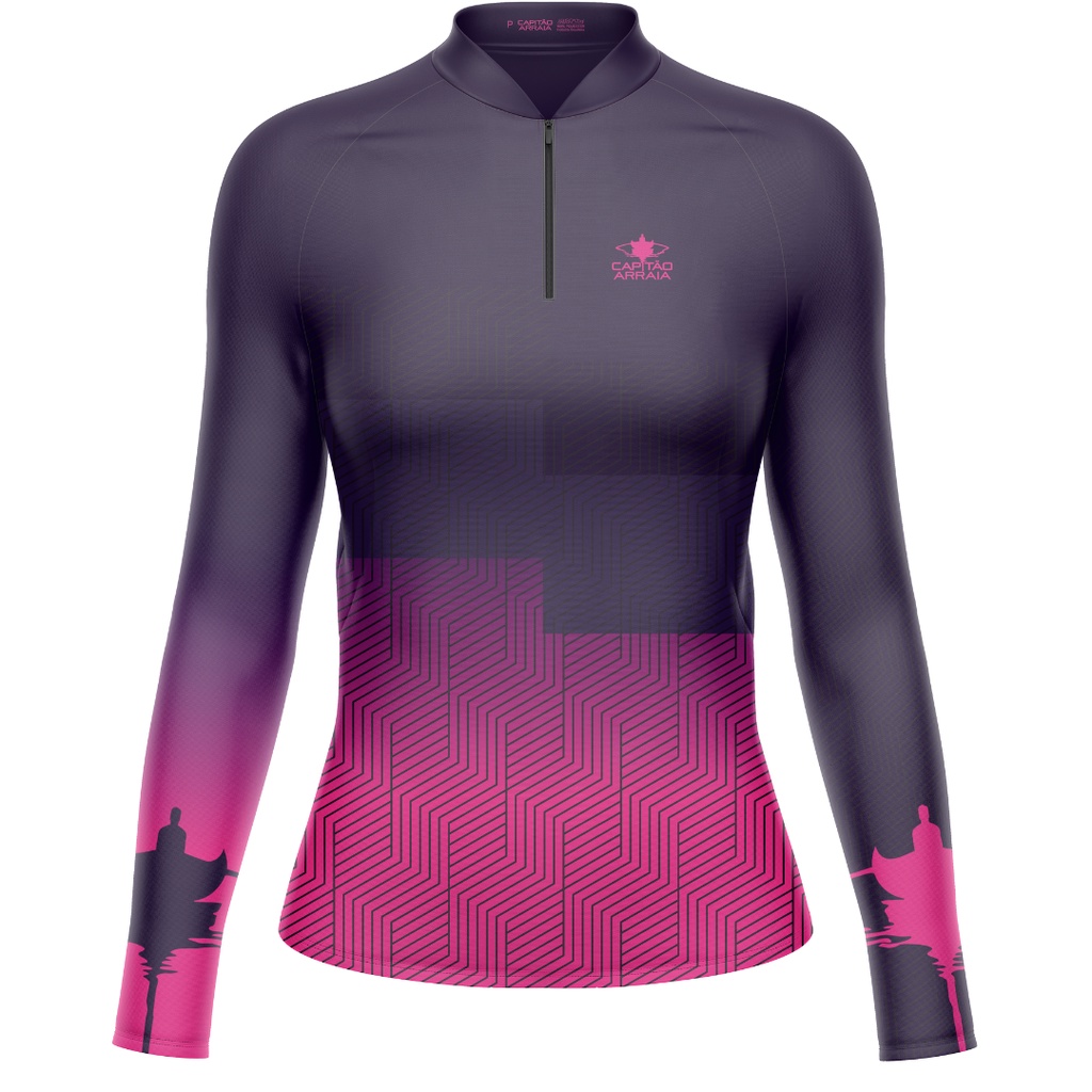 Camisa Camiseta Pesca Dark Purple Blue Fem Capitão Arraia Proteção Uv peixe pescaria barco sol calor em Oferta na Shopee