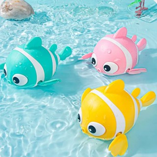 Brinquedos de banho Cute Natação Clown Fish Brinquedos de banho para crianças flutuantes Wind Up Pequenos peixes de plástico brinquedos para menino menina New Born Baby Bathtub Toddler Fish Natação Brinquedos IV66