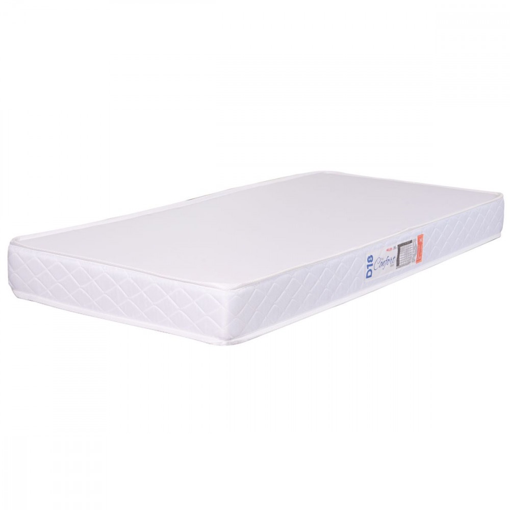 Colchão de Berço Espuma D18 Pro Confort Baby 60x130x12cm Branco Hellen